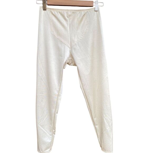 Vtg Slimlook by Smoothie size XL shapewear leggings nude beige Made of USA - Picture 1 of 7